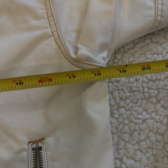 ATWYLD Heavy Canvas Cream Motorcycle Jacket Size Medium Women EUC Cordura Blend - Picture 8 of 9